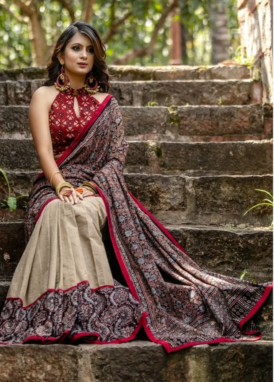 Digital Print Saree & Exclusive Blouse