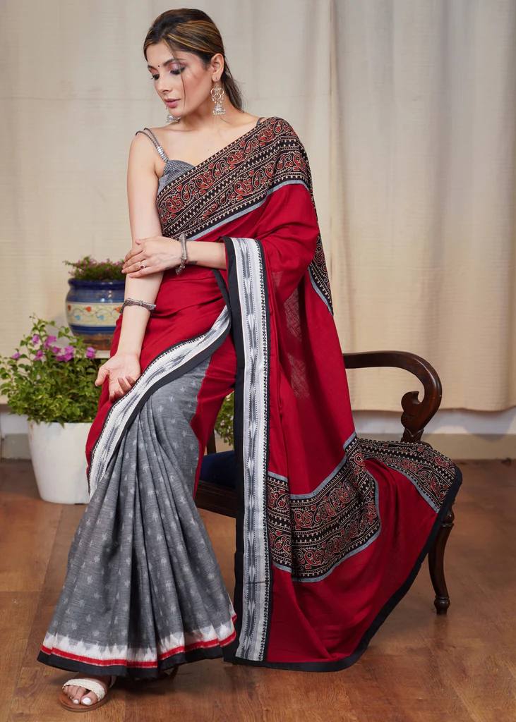 Premium Fabric, Lightweight, and Comfortable Digital Print Linen Saree